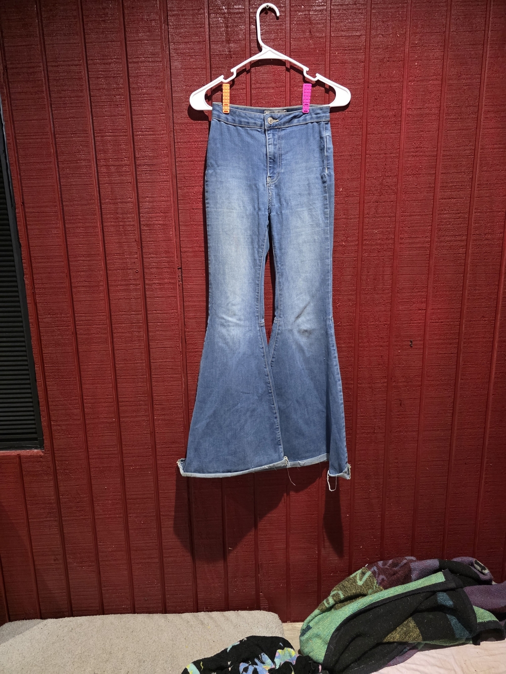 We The Free Light Blue High-Rise Flare Jeans